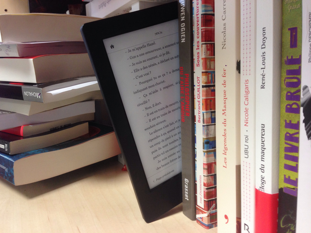 eBook in books cabinet